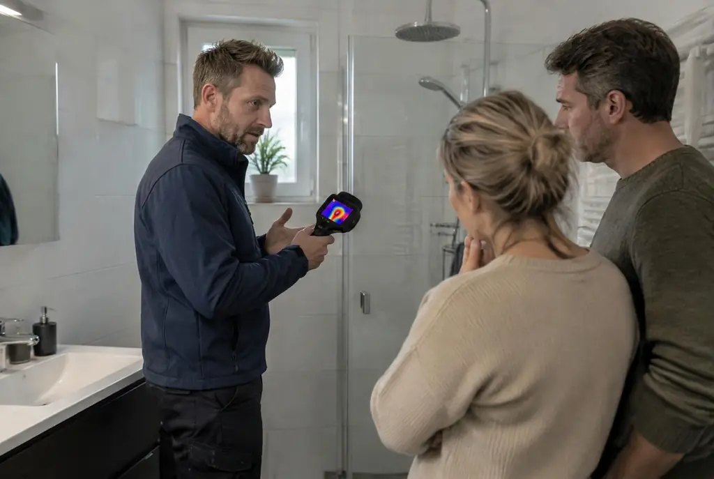 Lekdetectie Weesp – specialist legt bevindingen uit aan bewoner